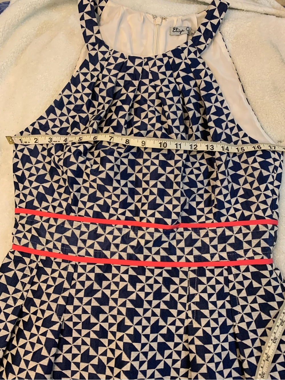 Eliza J Navy and White Triangle Dress - Picture 7 of 7